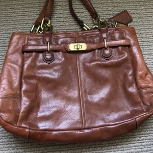 Coach distressed brown purse